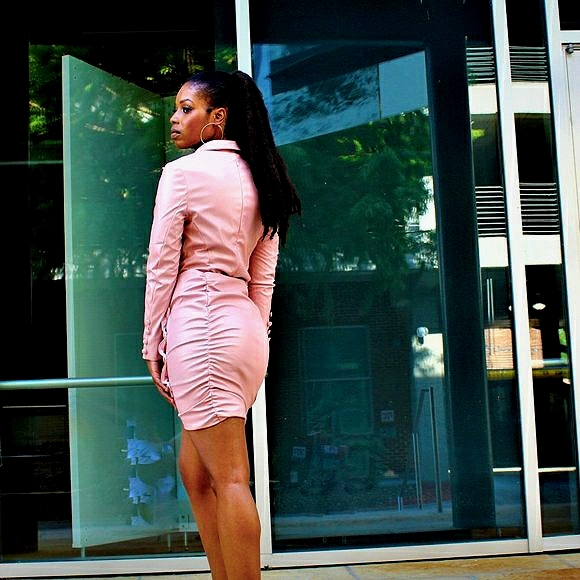 ❤️NEW Soft Pink Leather Dress Suit - READ DESCRIPTION - Picture 10 of 14